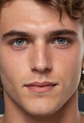 Obraz premium portrait of a man, close-up on face of a guy