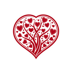 collection of red heart vector icons design