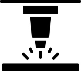 Industrial Drill Glyph Icon