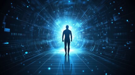 Bright Sci-Fi Urban Environment with Dynamic Lines