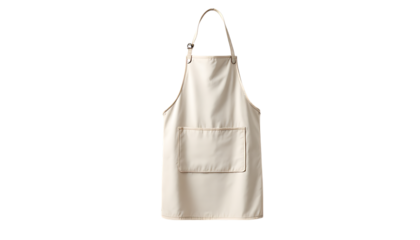 Beige Kitchen Apron with Pocket Durable Cooking Apron
