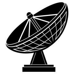 Satellite dish icon on a white background