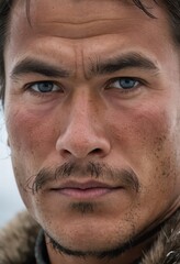 Obraz premium portrait of a man, close-up on face of a guy