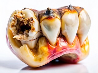Damaged Tooth, Fractured Tooth, Broken Tooth, Unhealthy Tooth, Dental Problem - Stock Photo