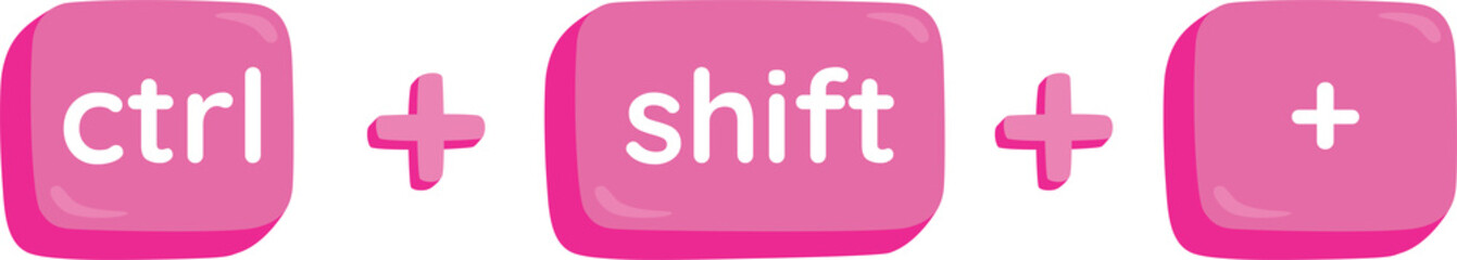 Obraz premium CTRL+Shift++