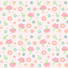 Sweet Spring Pastel Floral Pattern