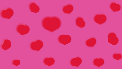 Elegant seamless pattern of pink heart-shaped shadows on a soft background. Perfect for Valentine’s Day, wedding designs, romantic themes, and decorative projects. High-quality vector illustration