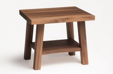 Fototapeta premium wooden stool on a white background