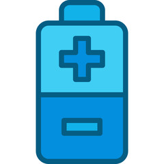 Obraz premium battery cell two tone icon