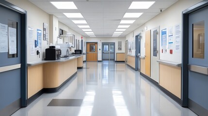 clean and organized drug testing facility, with safety protocols visibly posted for therapeutic trials