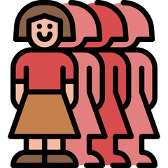 females filled outline icon