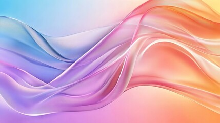 Fototapeta premium Abstract background with soft waves of pastel colors