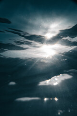 Textura de agua del mar desde dentro 