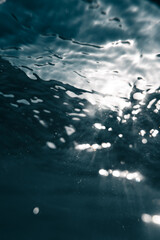 Textura de agua del mar desde dentro 