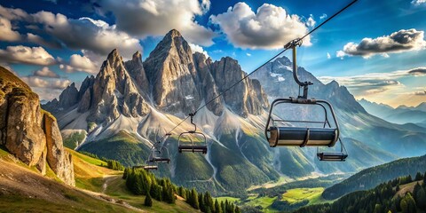 Dolomites Chairlift: Stunning Mountain Scenery and Cable Car Ride