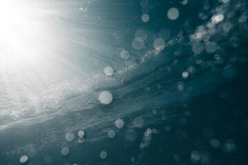 Textura de agua del mar desde dentro 