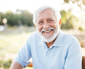 man outdoor senior happy retirement elderly portrait male active park smiling old fun nature happiness mature lifestyle beautiful bench vitality