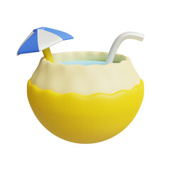 fresh young coconut drink