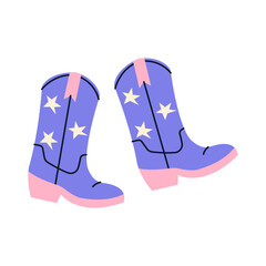 Used vintage boots. Second hand. Reuse and zero waste concept. Flat vector illustration.