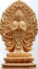 Fototapeta premium Sculpture Statue Temple Art Artifact Meditation Carving Mythology Thorax Guru