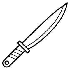 Minimalist Knife Line Art Illustration