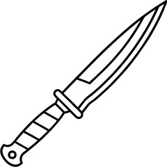 Minimalist Knife Line Art Illustration