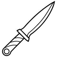 Minimalist Knife Line Art Illustration