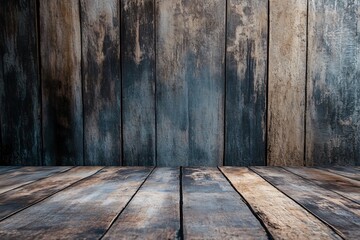 Weathered wooden planks create a rustic, textured background