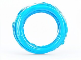 Ethereal Blue Brushstroke Circle Swirl Cinematic Background