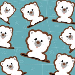 seamless pattern with teddy bears
