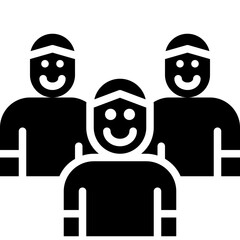 men group solid icon