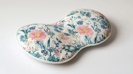 Fotobehang Floral Pattern on Unique Shaped Pillow Design © Kullanat