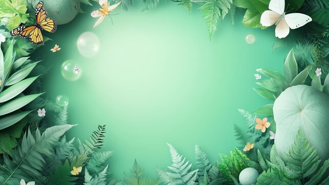 A nature theme background and banner template for ecology and environment
