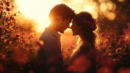 Essence of romance at sunset: celebrating love on 14th february