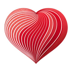 Red Heart on Transparent Background for Valentine's Day Themes, Isolated Romantic Symbol Perfect for Cards, Invitations, and Holiday Design