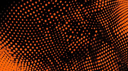 Vector halftone background, orange and black color palette, sports team pattern, vector illustration, vector graphics, background design element, 