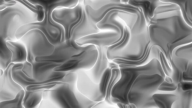 Silver Gradient Grayscale swirling abstract liquid patterns background ideal for prints, textiles, and digital design projects requiring a dynamic visual impact.
