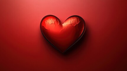Heart shaped paper card on red background for romantic occasions and valentine's day