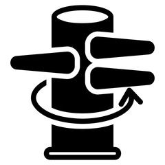 Wooden dummy glyph icon