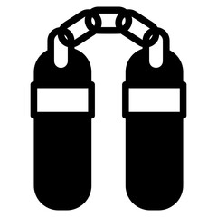 Nunchuck glyph icon