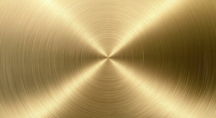 shiny circular brushed brass color metal texture.