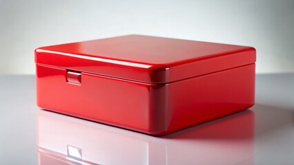 Easy Assembly Red Box with Auto-Lock Bottom: Clean, Minimalist Packaging Design
