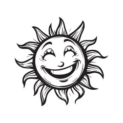 cartoon sun with a smile