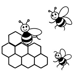 bee and honeycomb