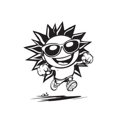 sun cartoon mascot