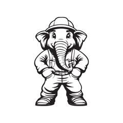 Fototapeta premium elaphant cartoon isolated on white