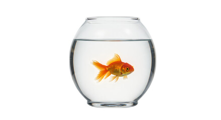 Goldfish in Glass Bowl Minimalist Aquarium Photo