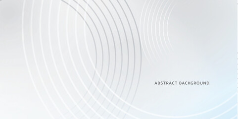 Abstract white glowing geometric lines on gray background. Modern shiny blue circle lines pattern. Futuristic technology concept. Suit for cover, poster . Digital technology concept