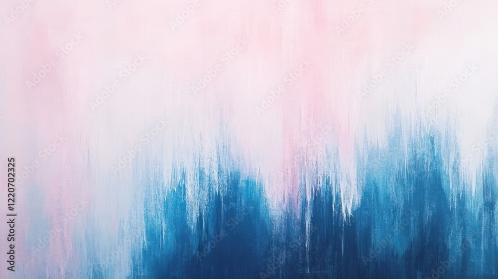 Poster soft pastel pink and blue gradient with subtle pencil strokes creates a calming abstract background 