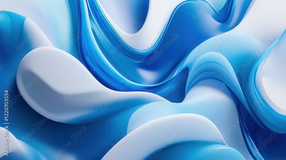 Aufkleber bright overlapping translucent patterns creating a dynamic visual effect with fluid shapes and textu